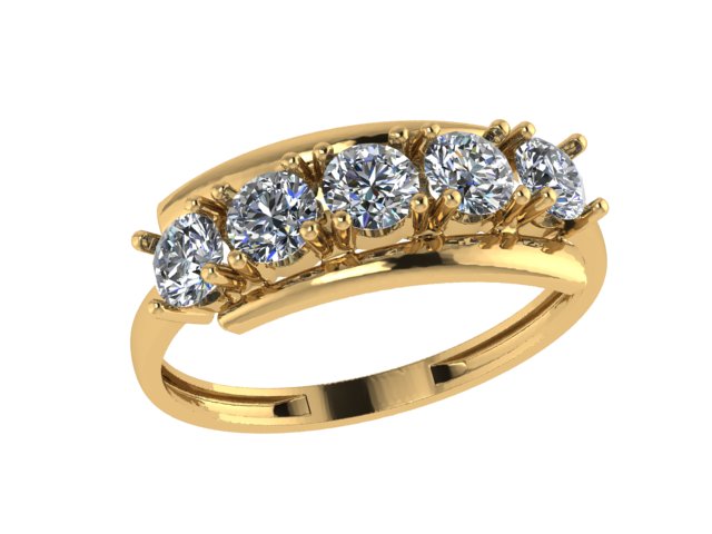 Кольцо из золота с камнем Фианит фото, цены