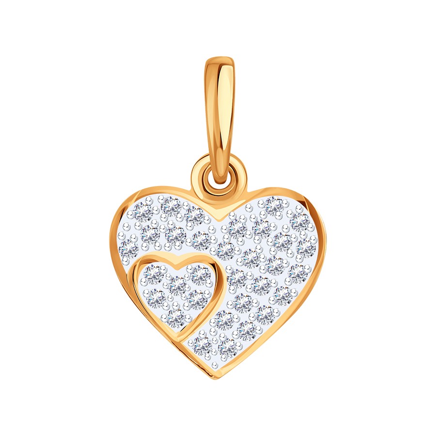 Подвеска из золота с камнем Фианит фото, цены