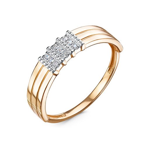 Кольцо из золота с камнем Фианит фото, цены