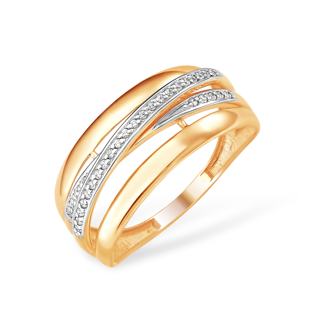 Кольцо из золота с камнем Фианит фото, цены