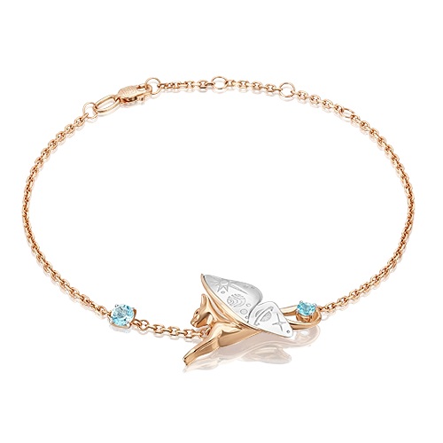 Браслет из золота с камнем Топаз фото, цены