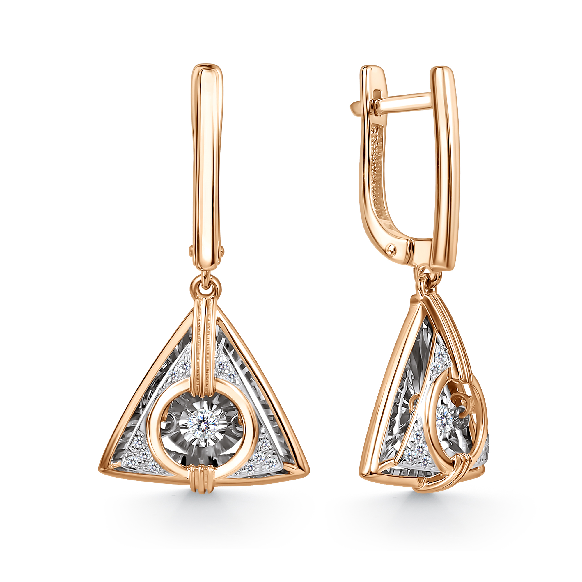 Серьги из золота с камнем Бриллиант,  фото, цены