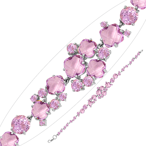 Браслет из серебра с камнем аметист фото, цены