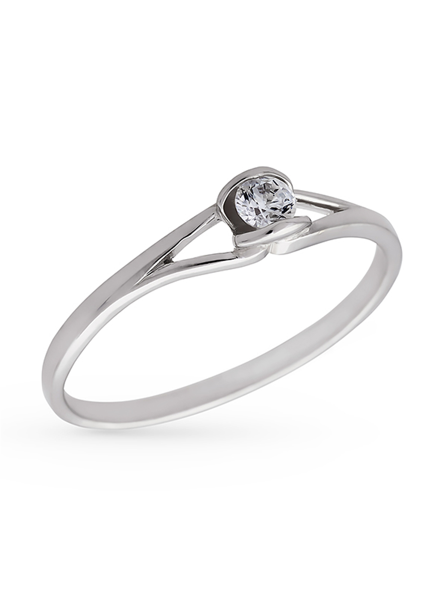 Кольцо из серебра с камнем Фианит фото, цены