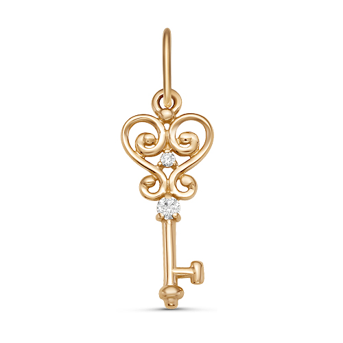 Подвеска из золота с камнем Фианит фото, цены