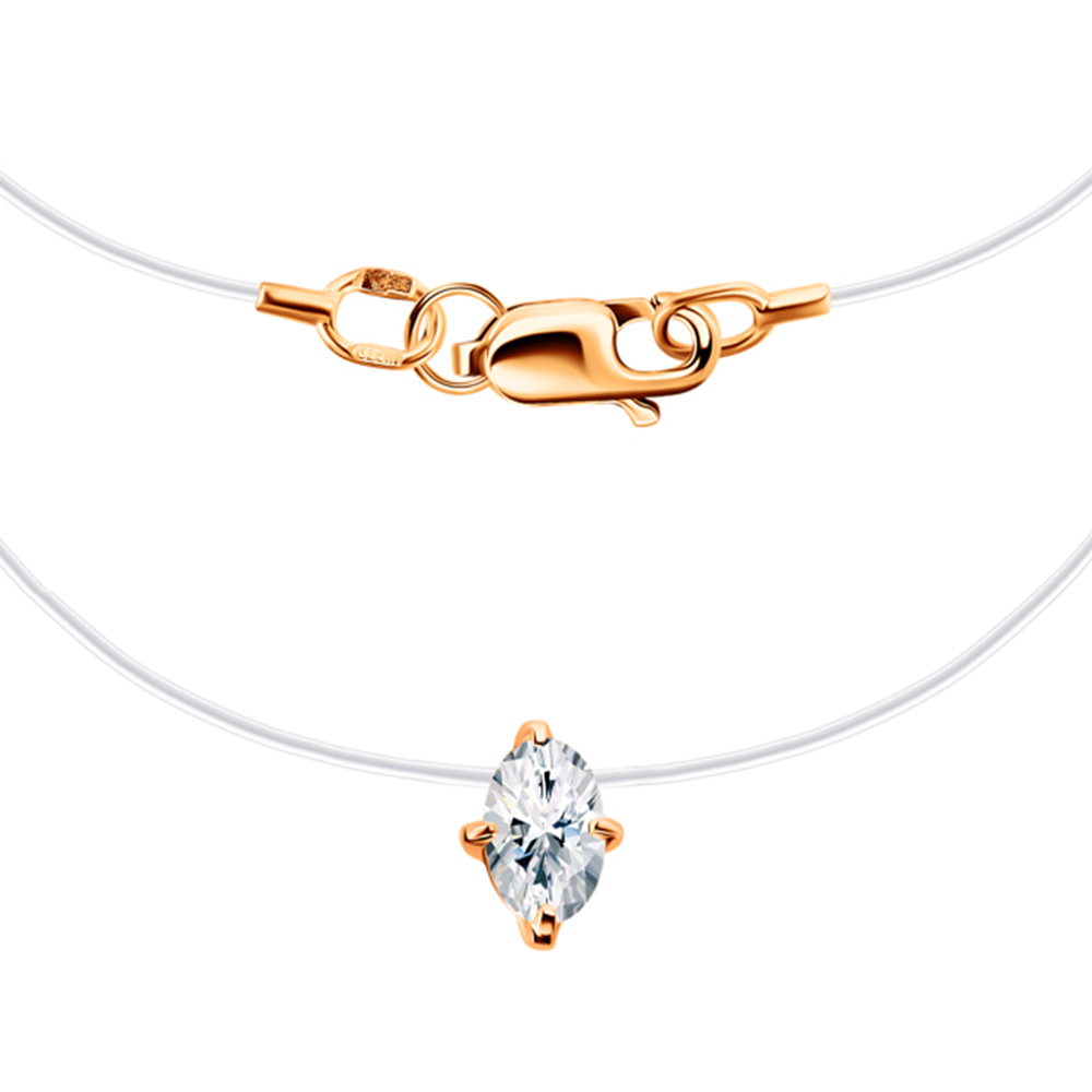 Колье из золота с камнем Фианит фото, цены