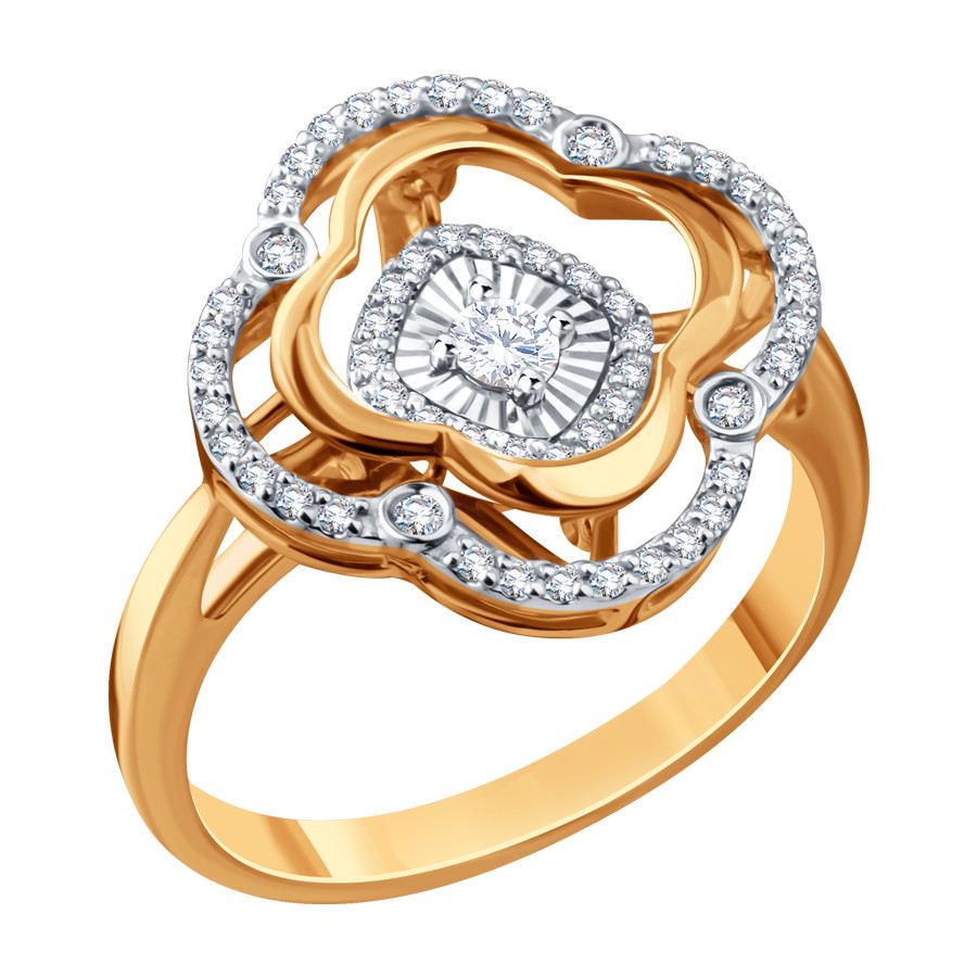 Кольцо из золота с камнем Бриллиант,  фото, цены