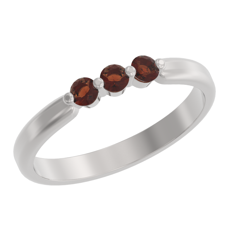 Кольцо из серебра с камнем Гранат фото, цены