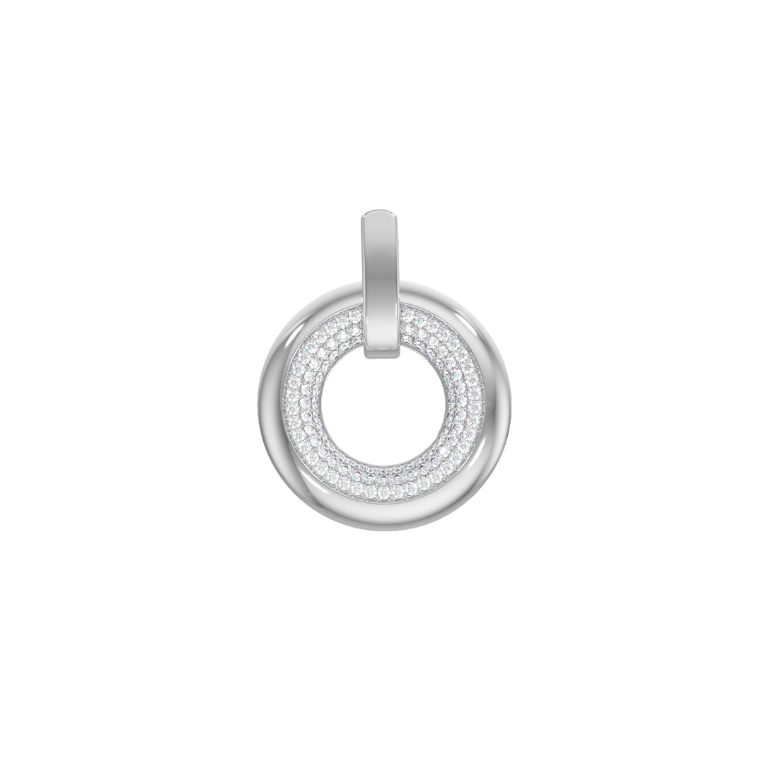 Подвеска из серебра с камнем Фианит фото, цены