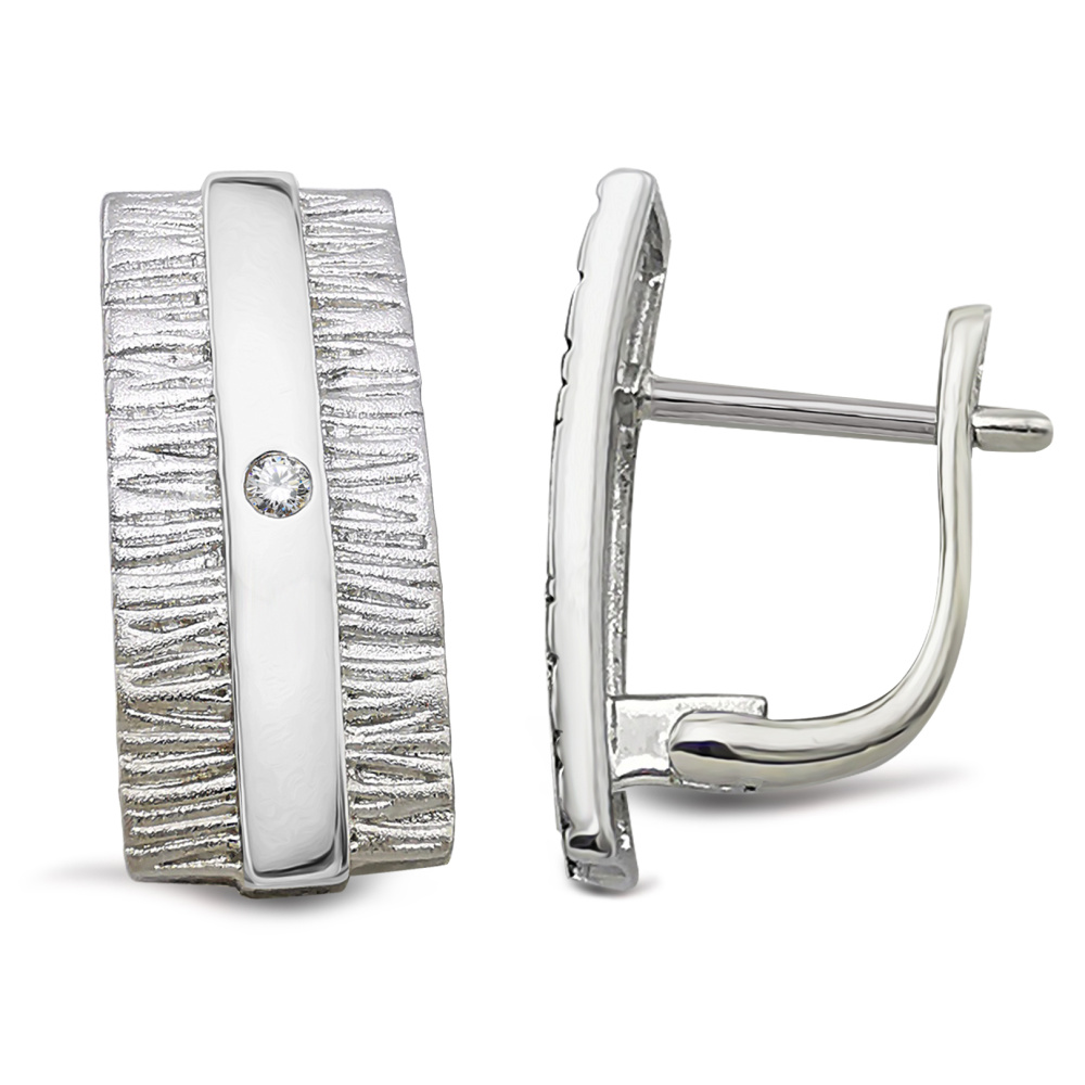 Серьги из серебра с камнем Топаз фото, цены