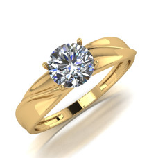 Кольцо из золота с камнем Фианит фото, цены