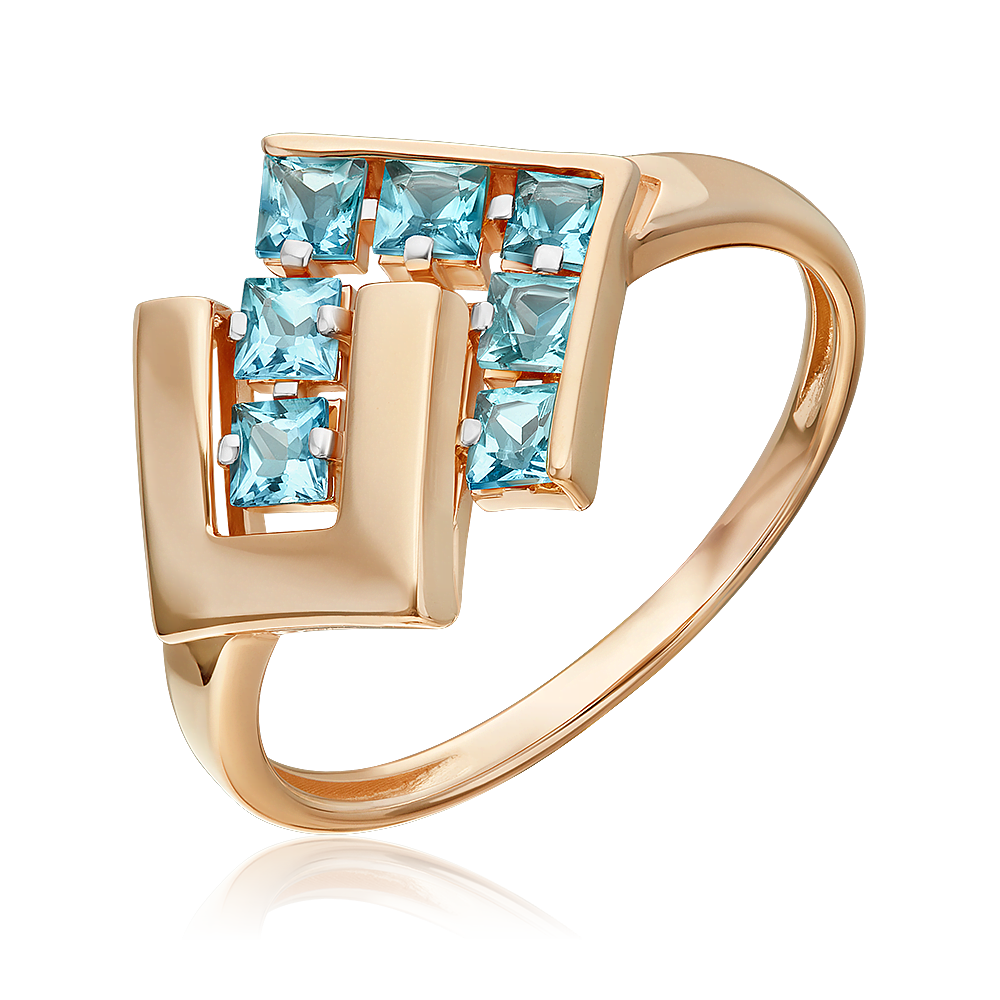 Кольцо из золота с камнем Топаз фото, цены