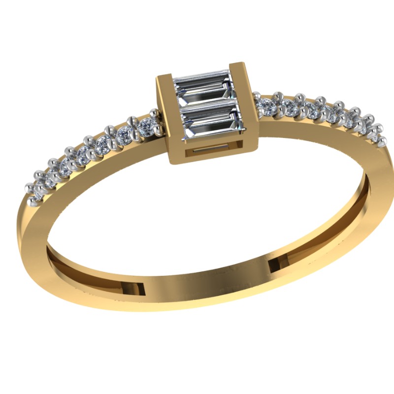 Кольцо из золота с камнем Фианит фото, цены