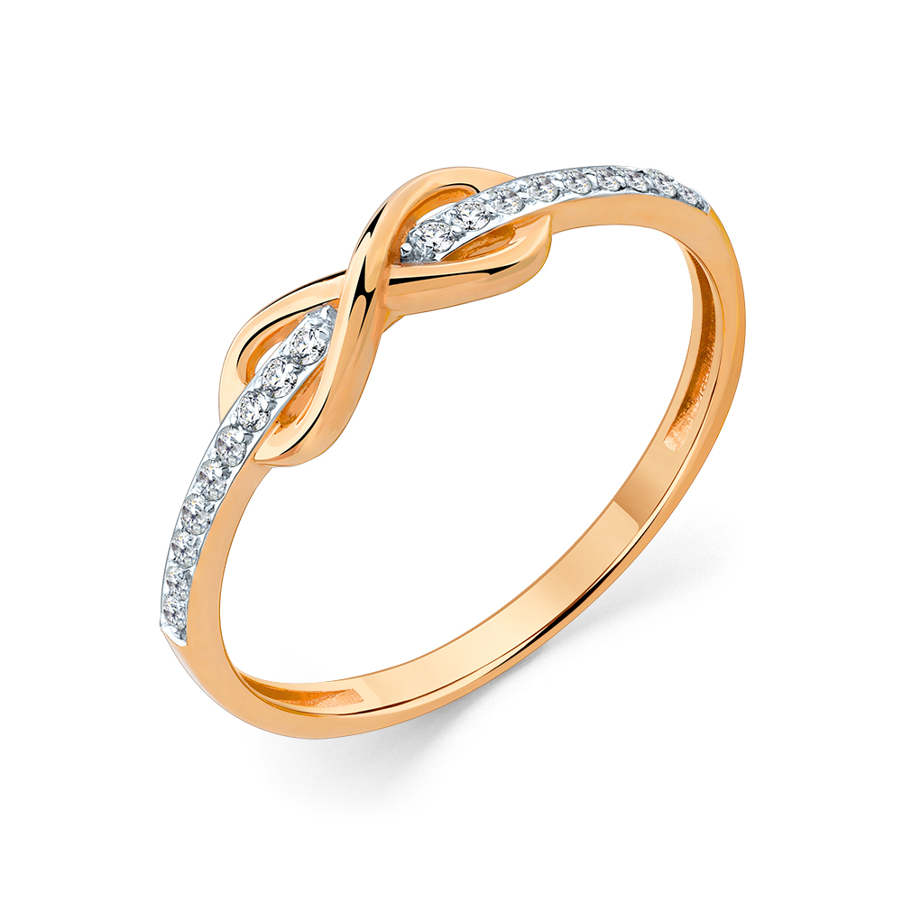 Кольцо из золота с камнем Фианит фото, цены