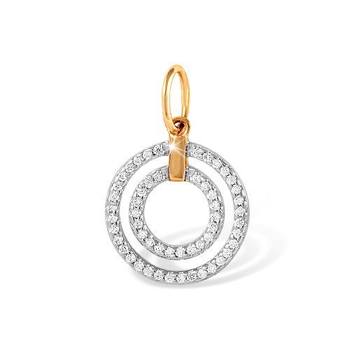 Подвеска из золота с камнем Фианит фото, цены