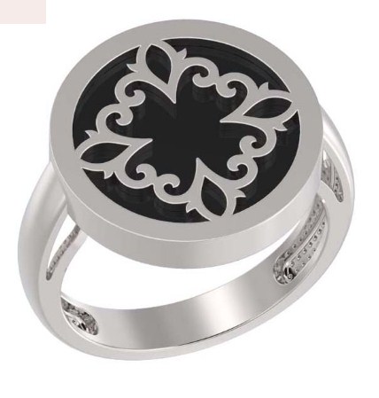 Кольцо из серебра с камнем Агат фото, цены