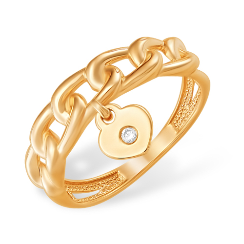 Кольцо из золота с камнем Фианит фото, цены