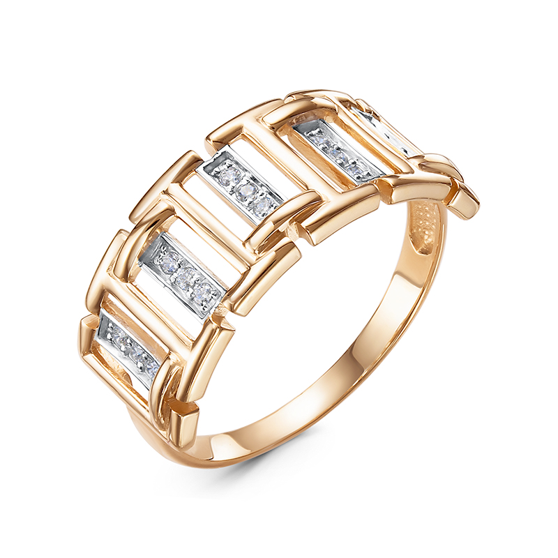 Кольцо из золота с камнем Фианит фото, цены