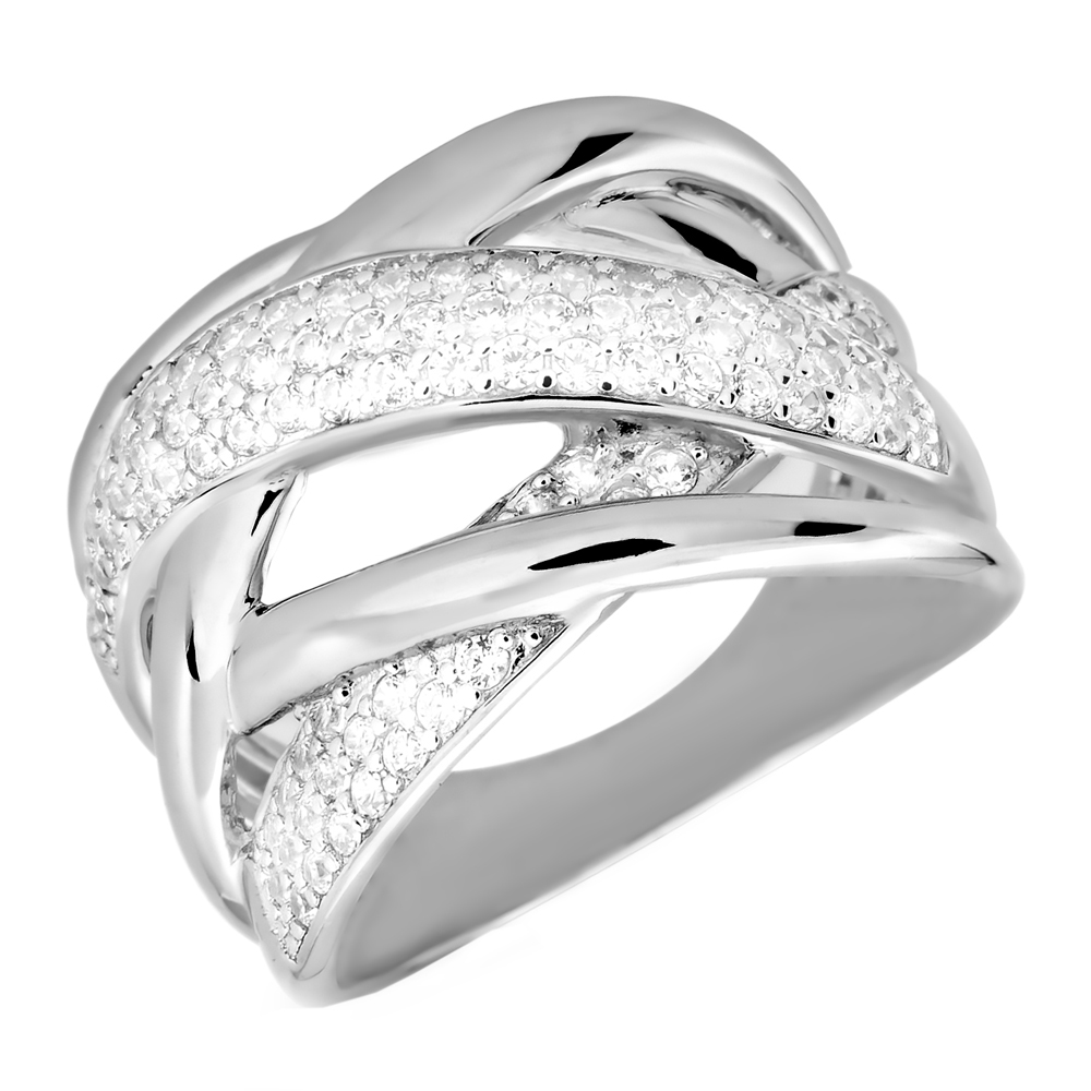 Кольцо из серебра с камнем Фианит фото, цены