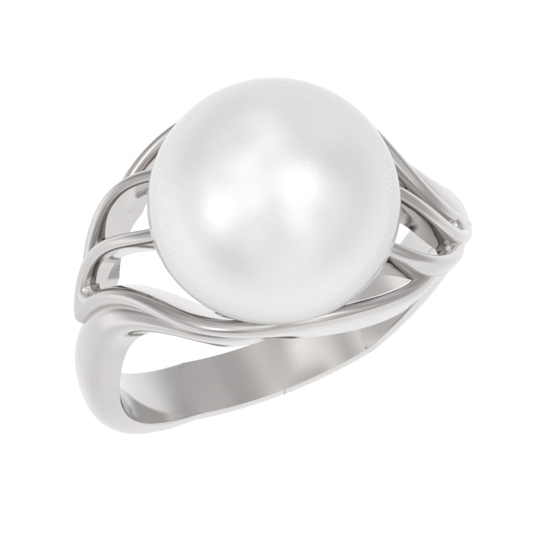 Кольцо из серебра с камнем Жемчуг фото, цены