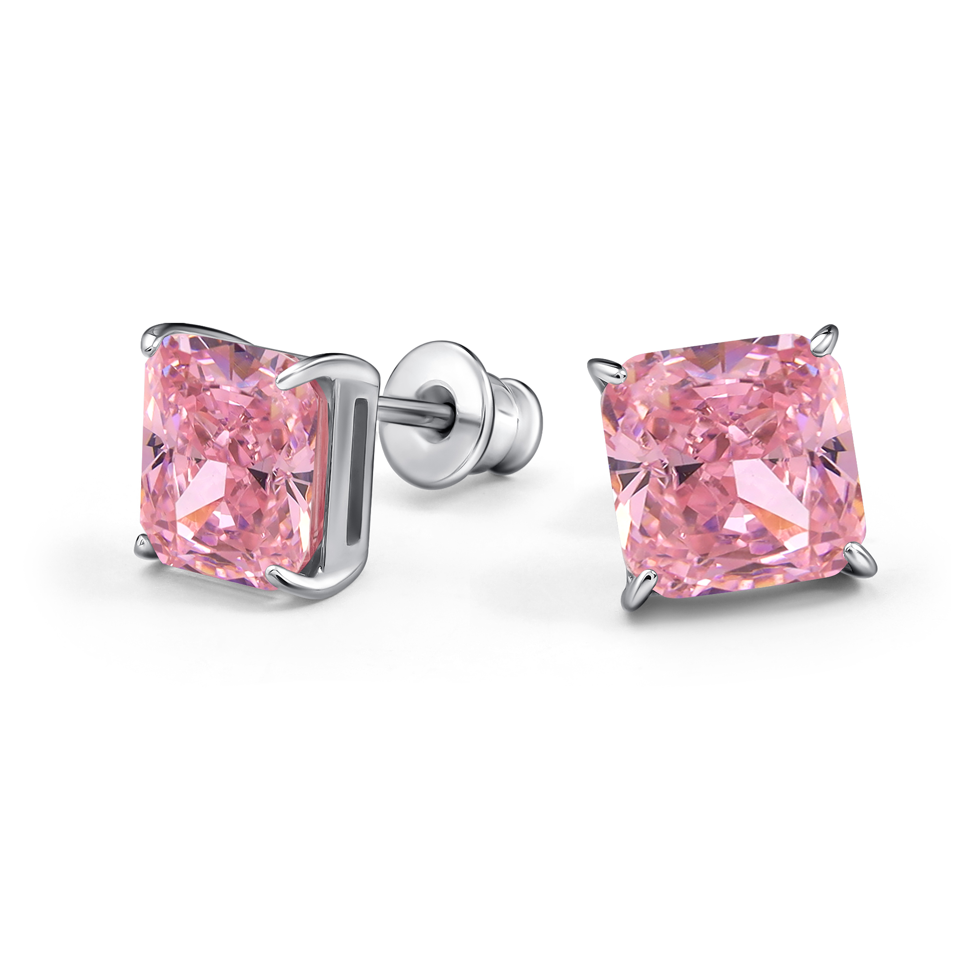 Пуссеты из серебра с камнем  фото, цены