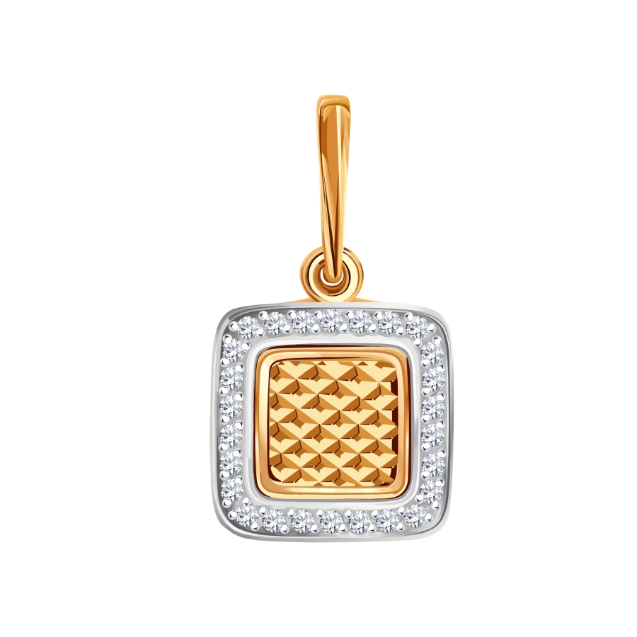 Подвеска из золота с камнем Фианит фото, цены