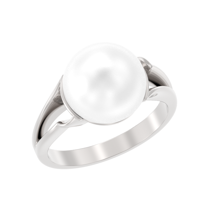 Кольцо из серебра с камнем Жемчуг фото, цены