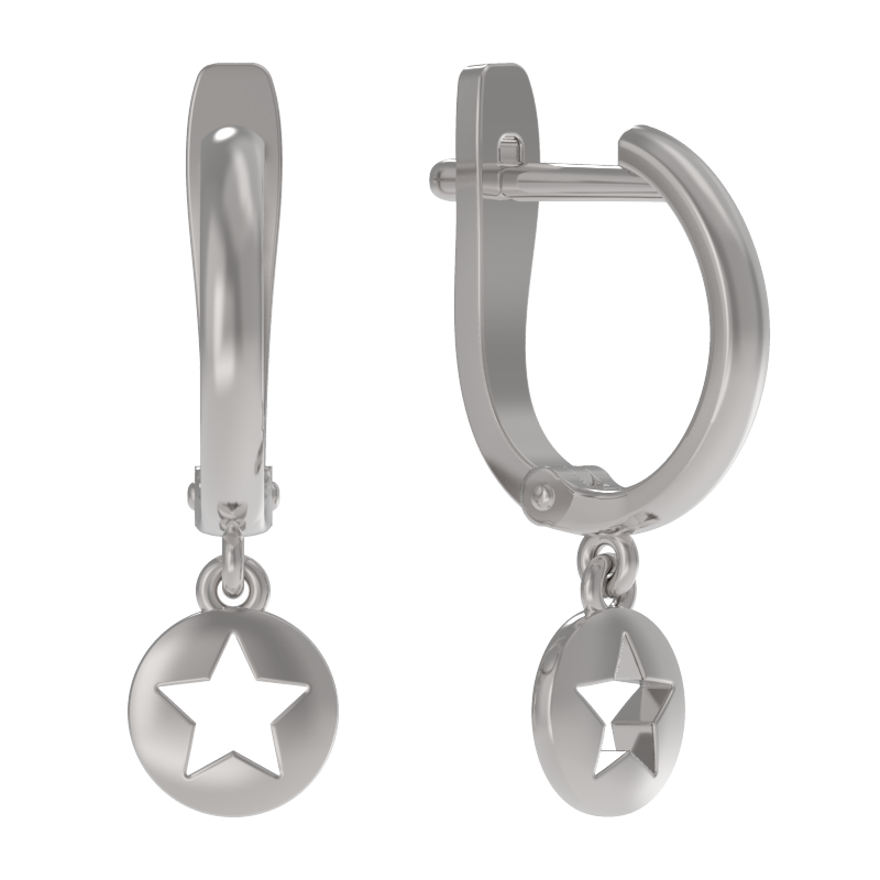 Серьги из серебра без вставок фото, цены