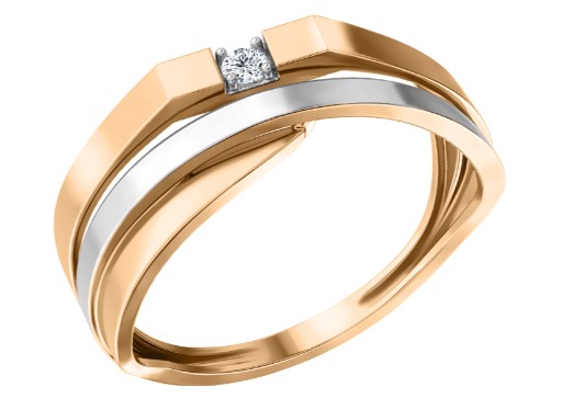 Кольцо из золота с камнем Фианит фото, цены