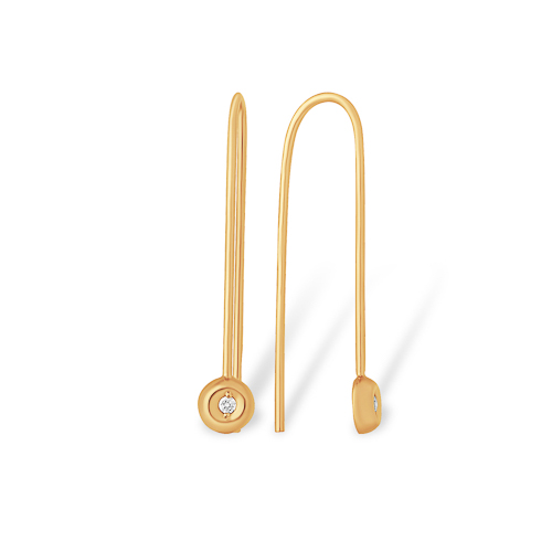 Продевки из золота с камнем Фианит фото, цены