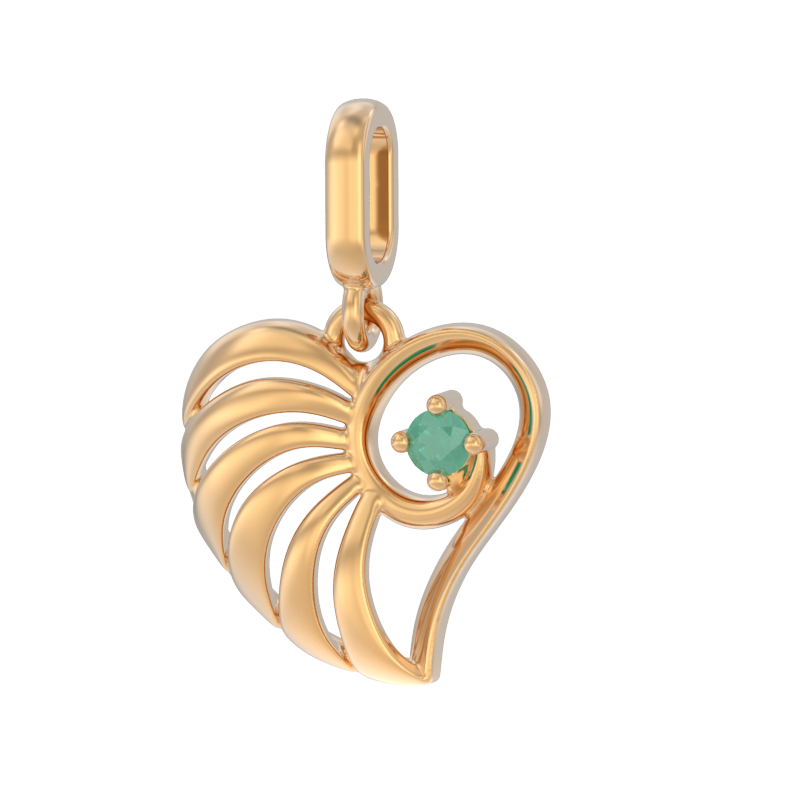 Кулон из золота с камнем Изумруд фото, цены