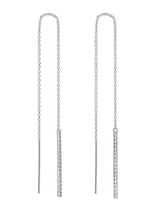 Продевки из серебра с камнем Фианит фото, цены