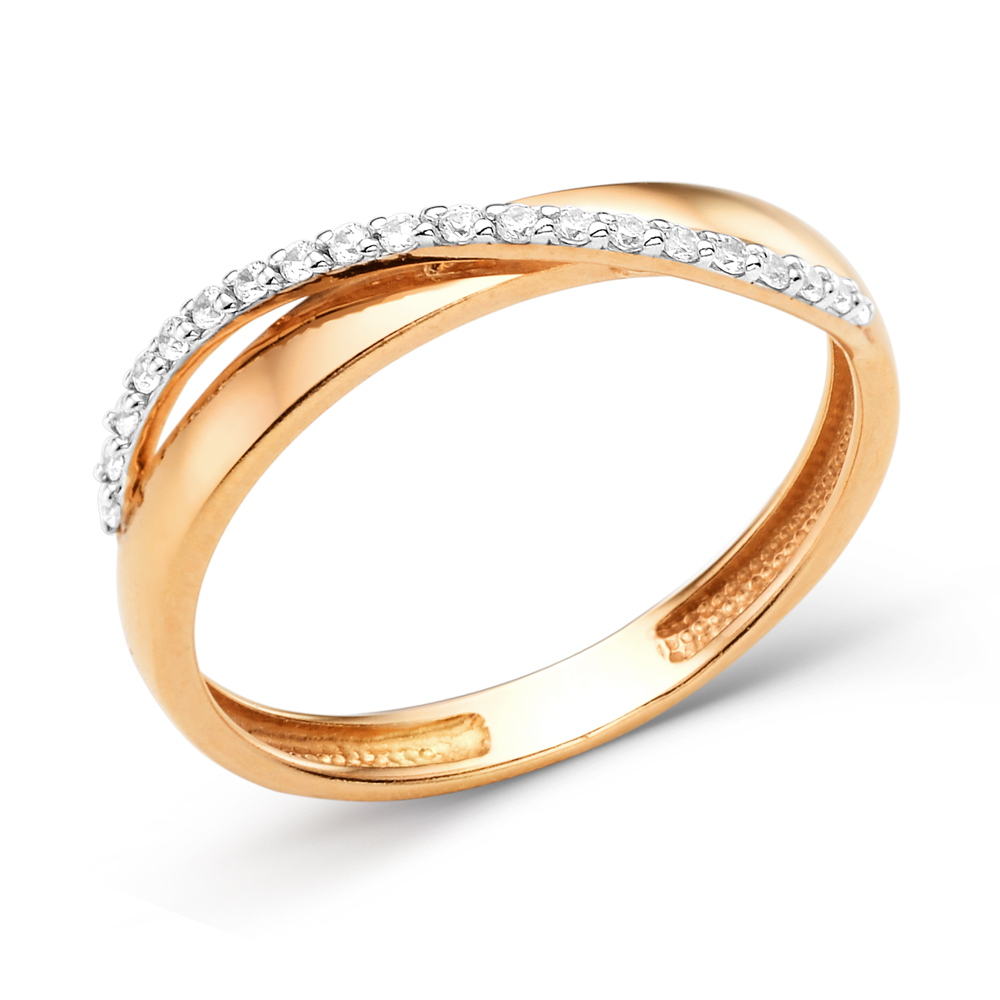 Кольцо из золота с камнем Фианит фото, цены