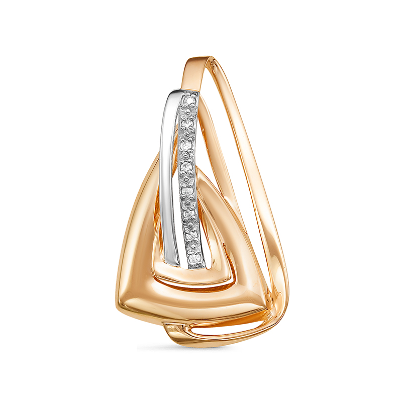 Подвеска из золота с камнем Фианит фото, цены