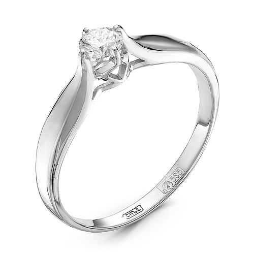 Кольцо из золота с камнем Бриллиант фото, цены