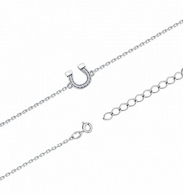 Браслет из серебра с камнем Фианит фото, цены