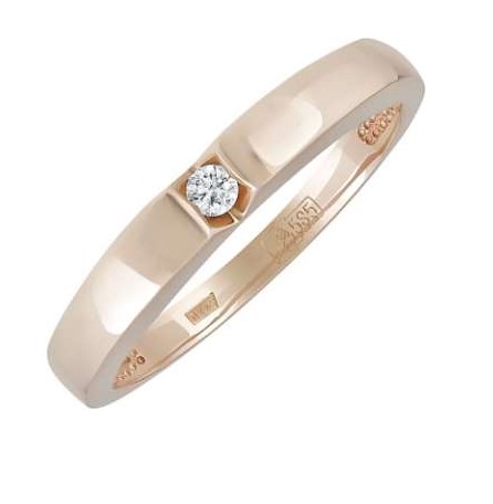 Кольцо из золота с камнем Бриллиант фото, цены