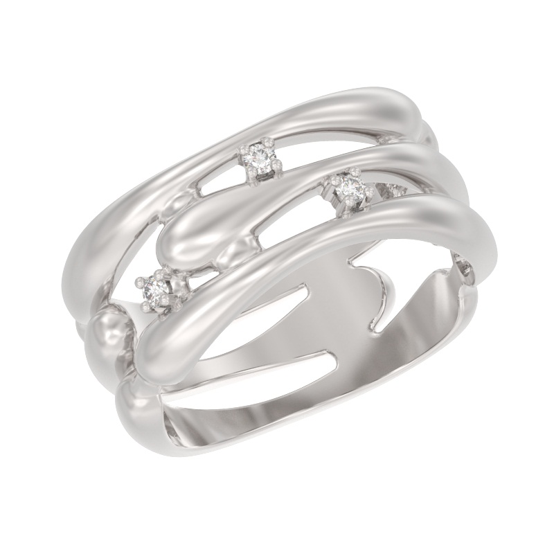 Кольцо из серебра с камнем Фианит фото, цены