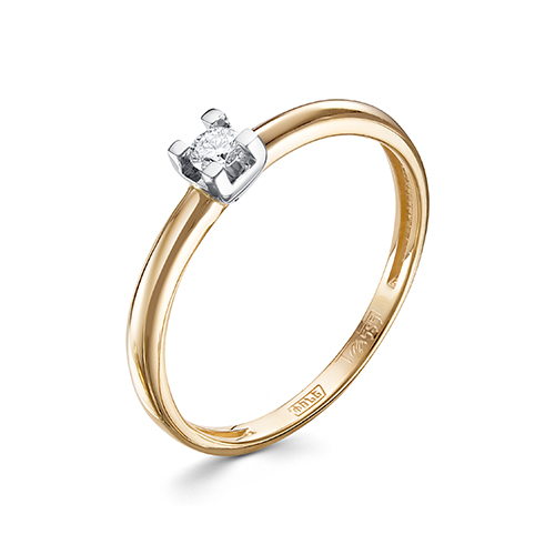 Кольцо из золота с камнем Бриллиант фото, цены