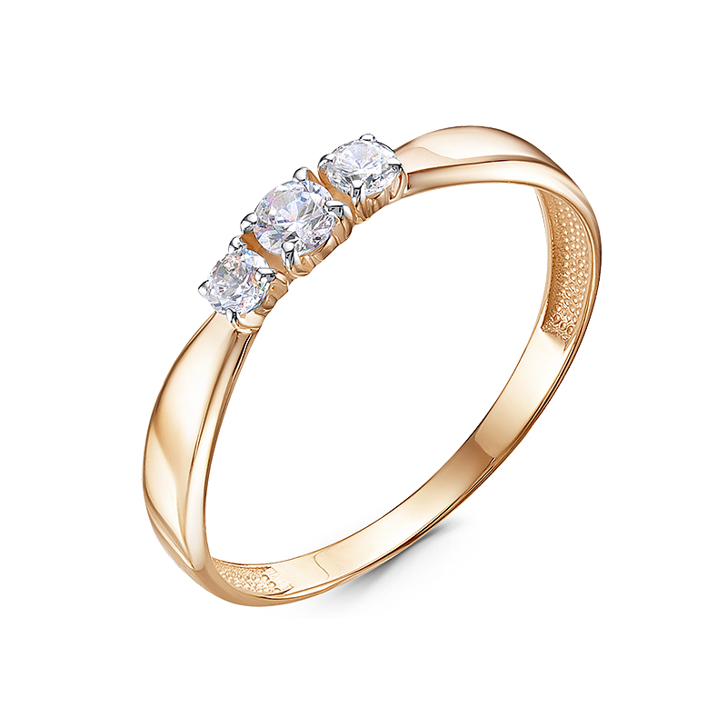 Кольцо из золота с камнем Фианит фото, цены