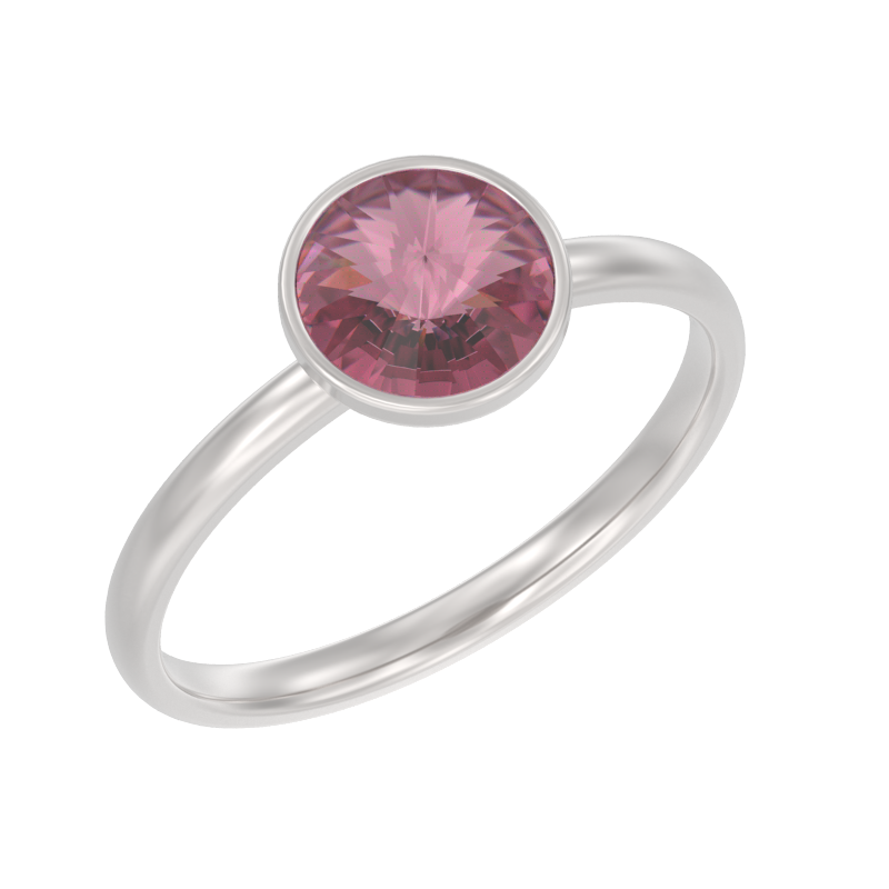 Кольцо из серебра с камнем Кристалл фото, цены