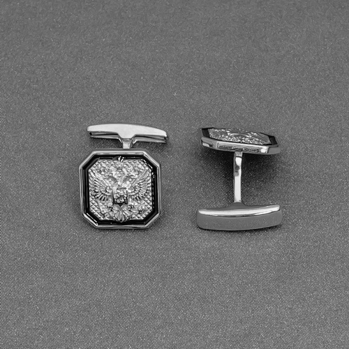 Запонки из серебра с камнем вставками эмали фото, цены