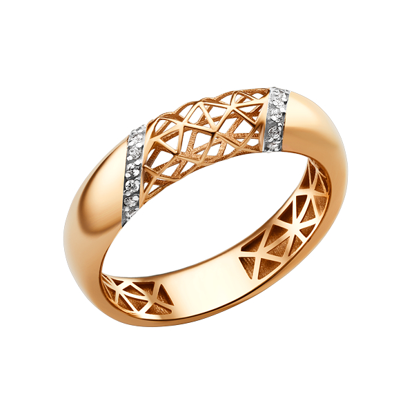 Кольцо из золота с камнем Фианит фото, цены