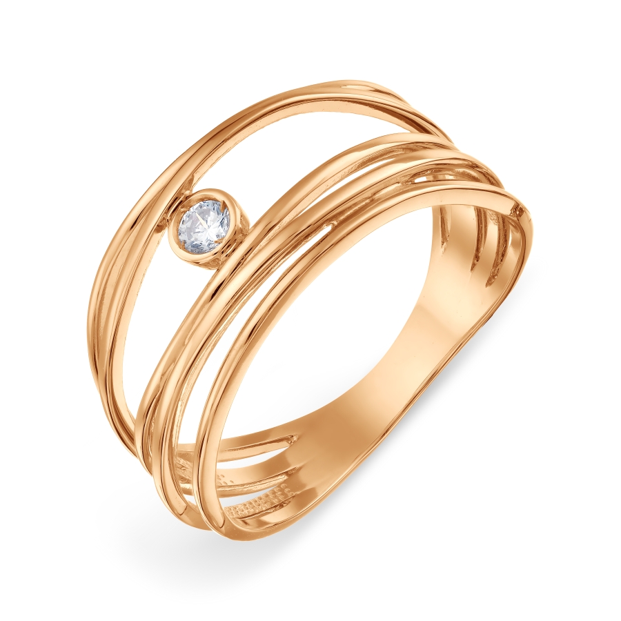 Кольцо из золота с камнем Фианит фото, цены