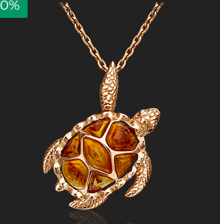 Подвеска из золота с камнем Янтарь фото, цены