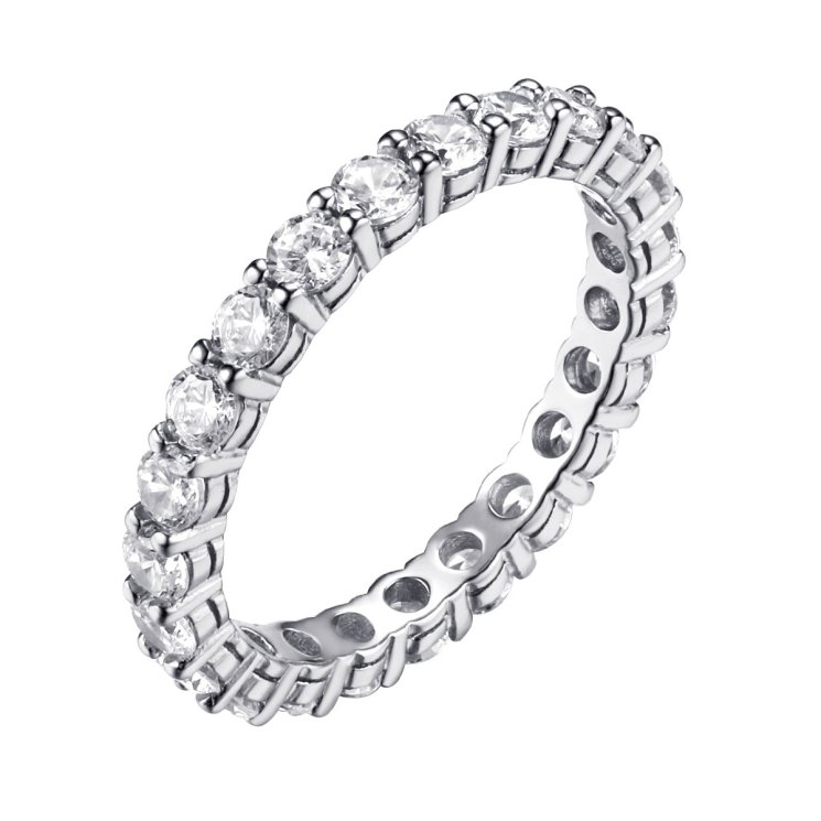 Кольцо из серебра с камнем Фианит фото, цены