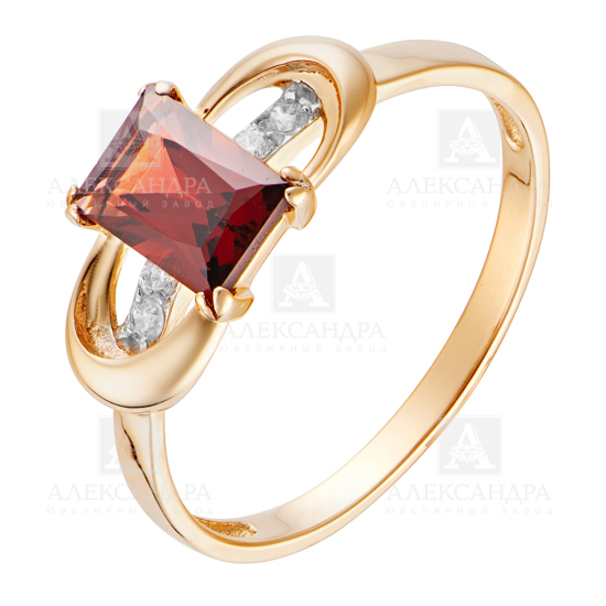 Кольцо из золота с камнем Топаз, Фианит фото, цены