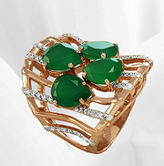 Кольцо из серебра с камнем Оникс фото, цены