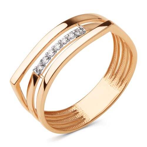 Кольцо из золота с камнем Фианит фото, цены