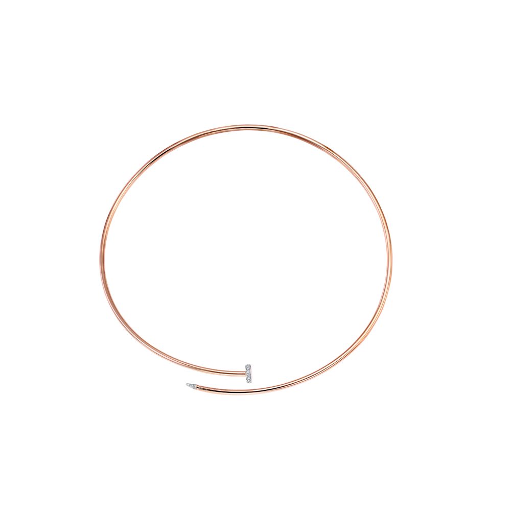 Колье из золота с камнем Фианит фото, цены